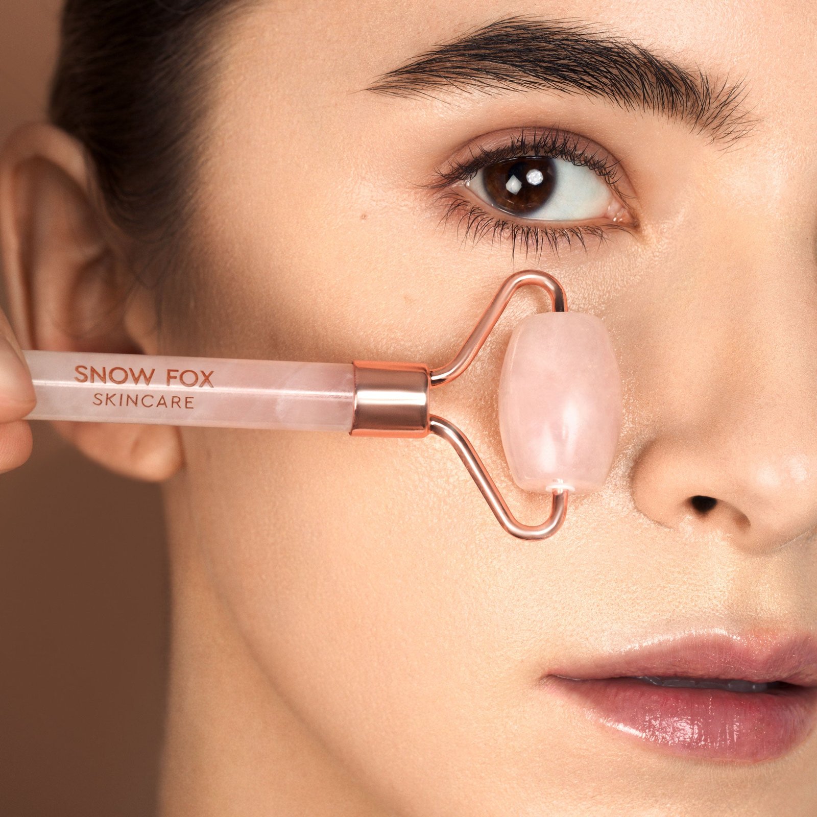 Rose Quartz Facial Roller - Image 2