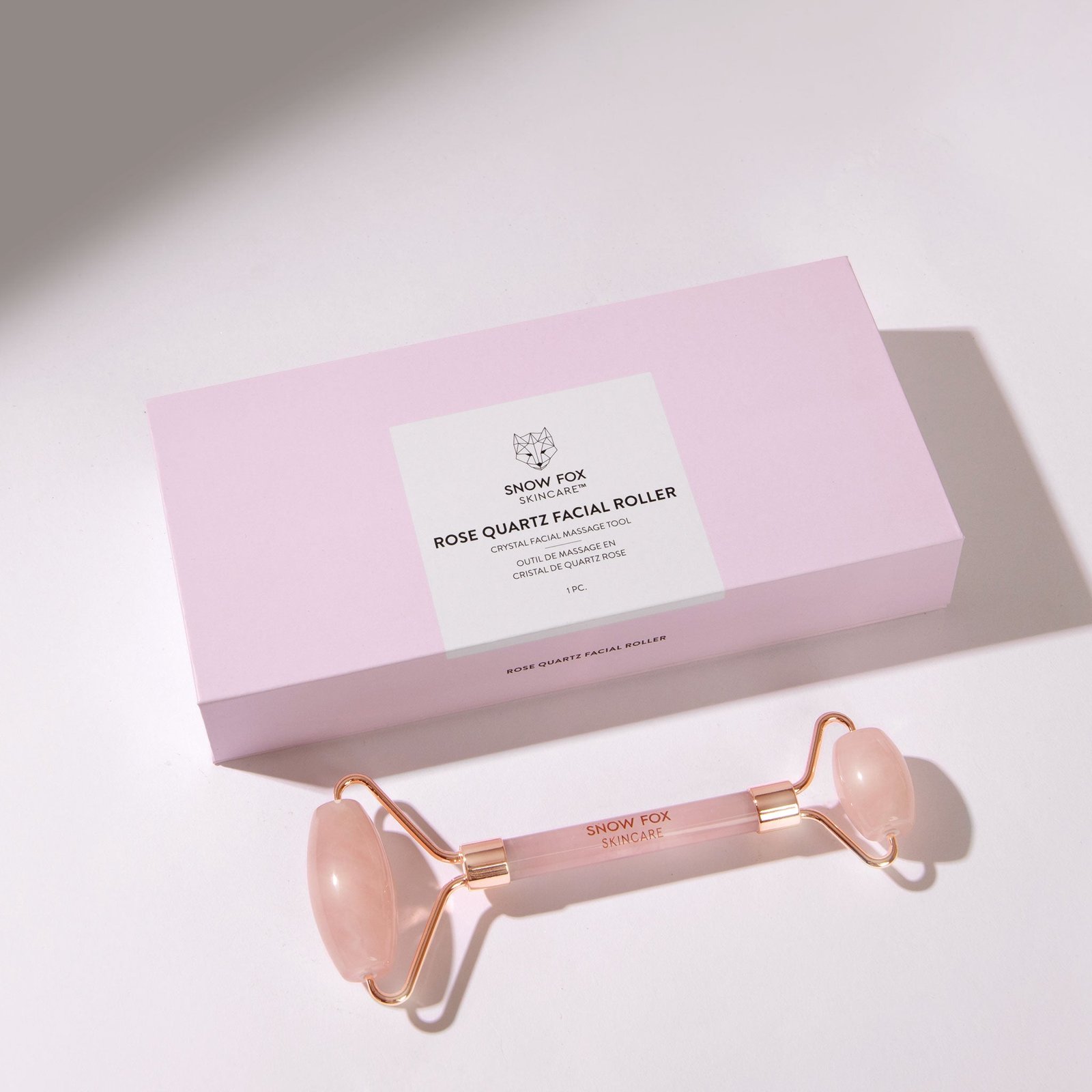 Rose Quartz Facial Roller - Image 3